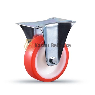 Rigid Red Pu Industrial Caster
