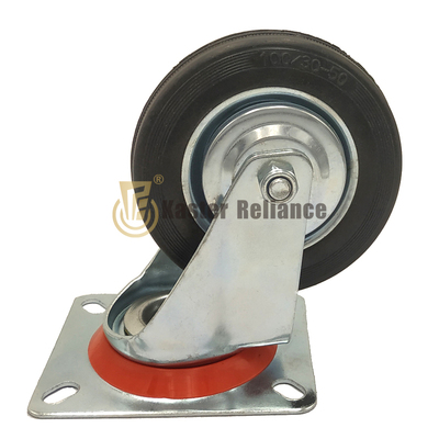 100mm Swivel Regular Rubber wheel Industrial Caster