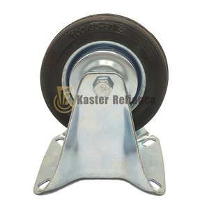 100mm Rigid Regular Rubber wheel Industrial Caster