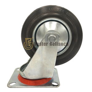 160mm Swivel Regular Rubber wheel Industrial Caster