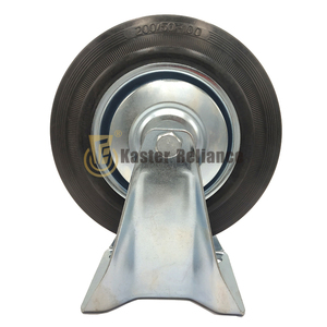 200mm Rigid Regular Rubber wheel Industrial Caster