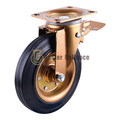 Steel-core &nbsp;Rubber wheel Garbage Bin Brake Caster